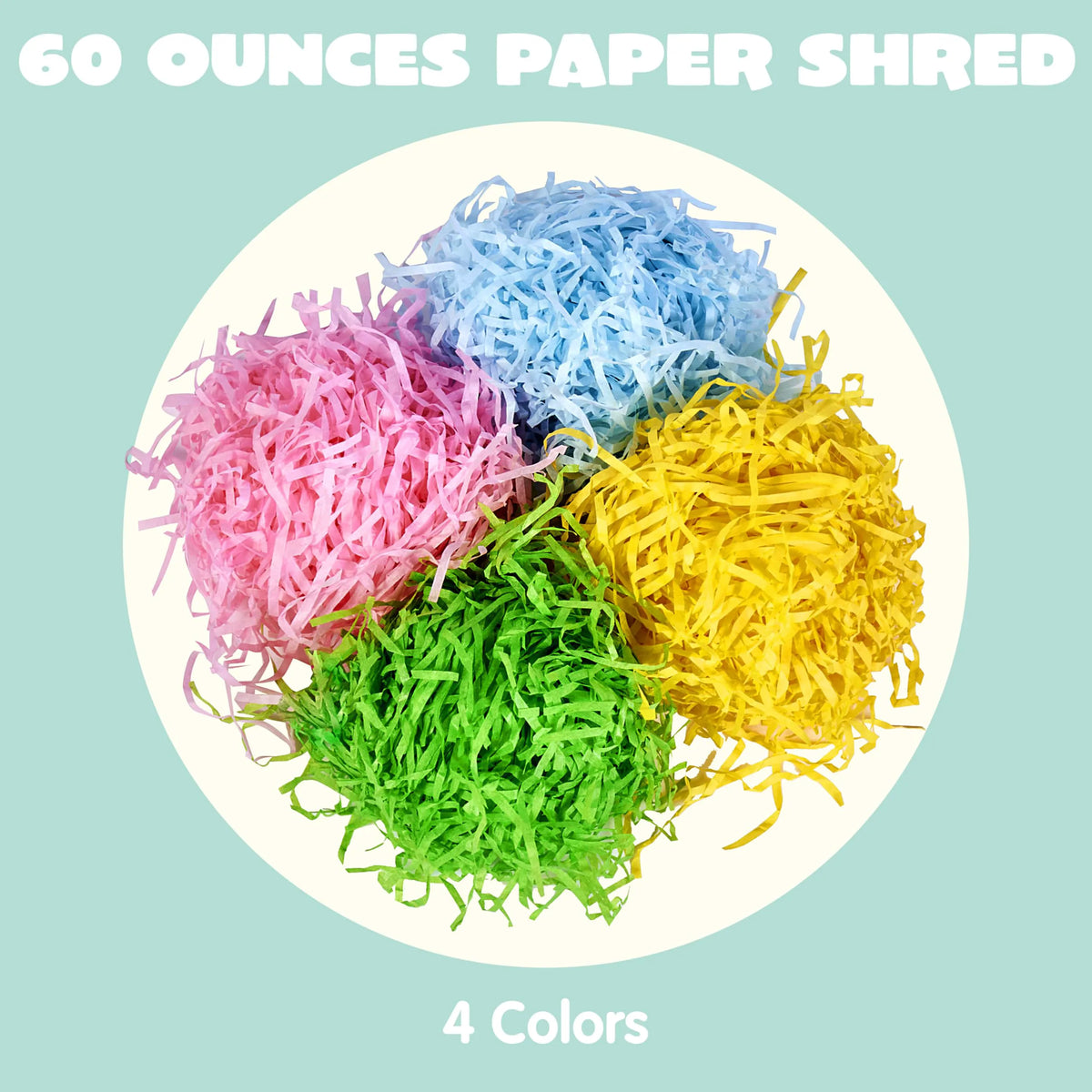 JOYIN 3.75 lb Easter Fake Grass Crinkle Paper Shred