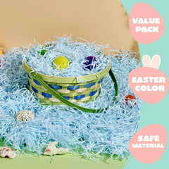 JOYIN 3.75 lb Easter Fake Grass Crinkle Paper Shred