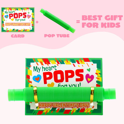 JOYIN 30 Pack Valentine's Day Pop Tubes Fidget Toys for Kids