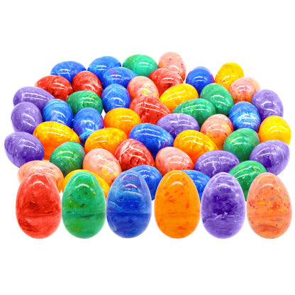 JOYIN 30 Pcs 3.15 Inch Iridescent Plastic Easter Eggs