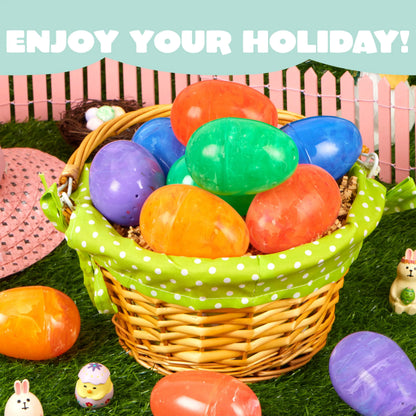 JOYIN 30 Pcs 3.15 Inch Iridescent Plastic Easter Eggs