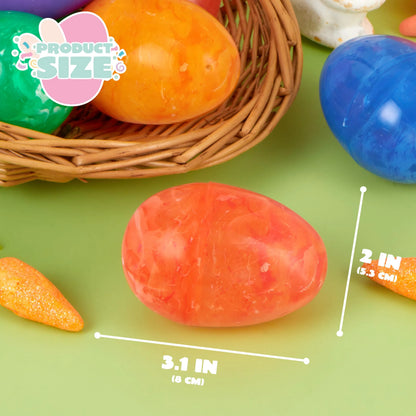 JOYIN 30 Pcs 3.15 Inch Iridescent Plastic Easter Eggs