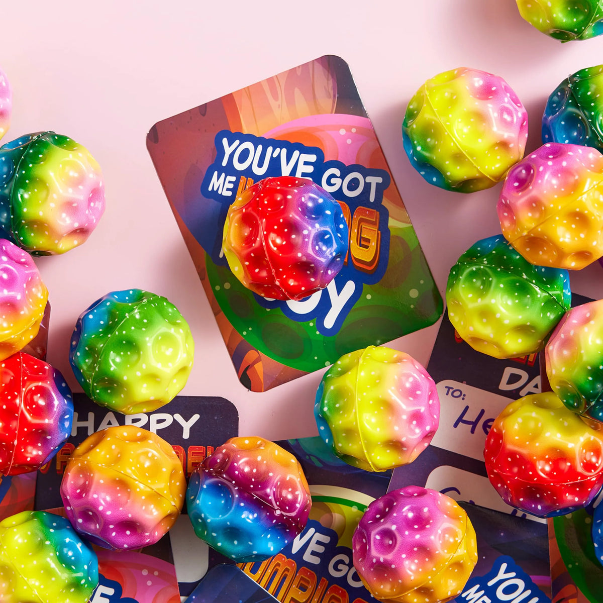 JOIN 30-Pack Valentine's Day Super Bouncy Balls with Cards