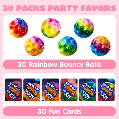 JOIN 30-Pack Valentine's Day Super Bouncy Balls with Cards