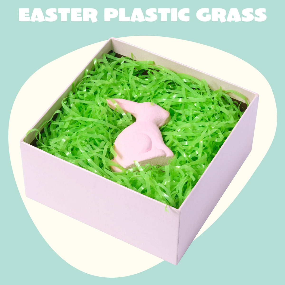 JOYIN 32 oz Light Green Plastic Easter Grass