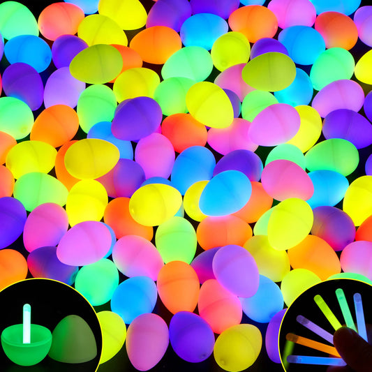 JOYIN 35 Pcs Easter Eggs with Mini Glow Sticks