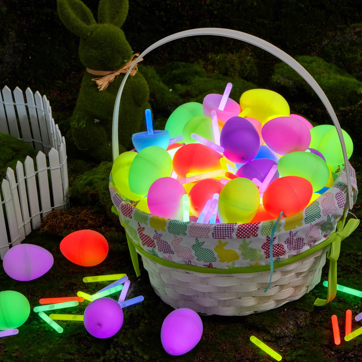 JOYIN 35 Pcs Easter Eggs with Mini Glow Sticks