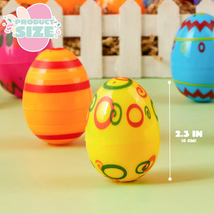 JOIN 36-Pack 2.3-Inch Fillable Printed Plastic Eggs