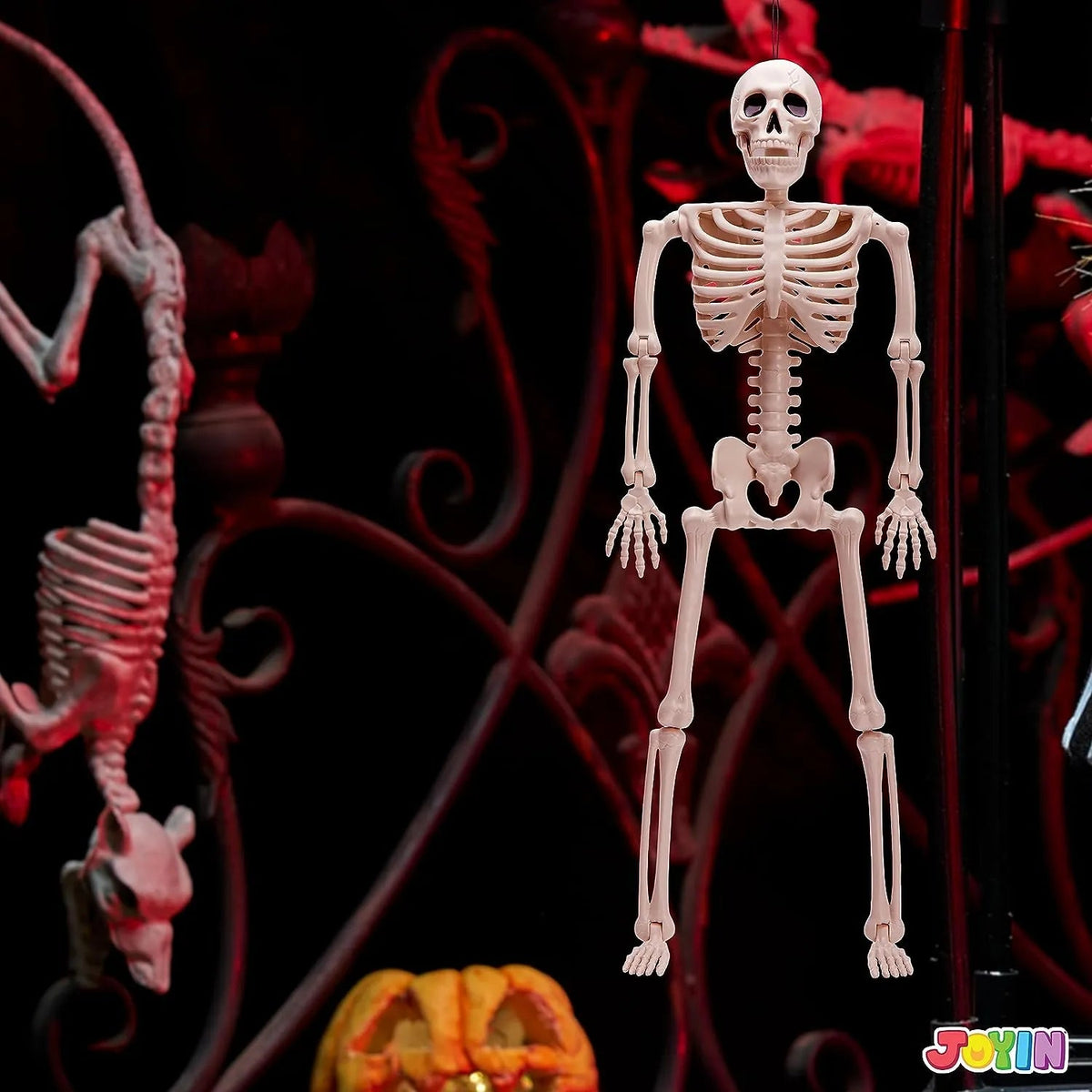 JOYIN 3-Pack 16-Inch Halloween Hanging Skeletons with Movable Joints