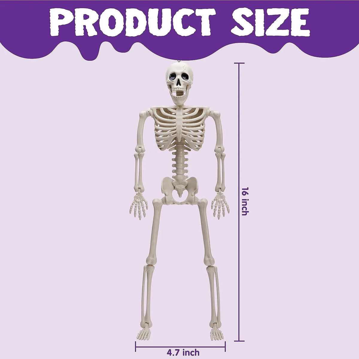 JOYIN 3-Pack 16-Inch Halloween Hanging Skeletons with Movable Joints