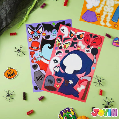 JOYIN 45-Piece Halloween Make-A-Face Stickers for Party Decorations