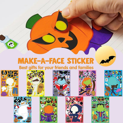 JOYIN 45-Piece Halloween Make-A-Face Stickers for Party Decorations