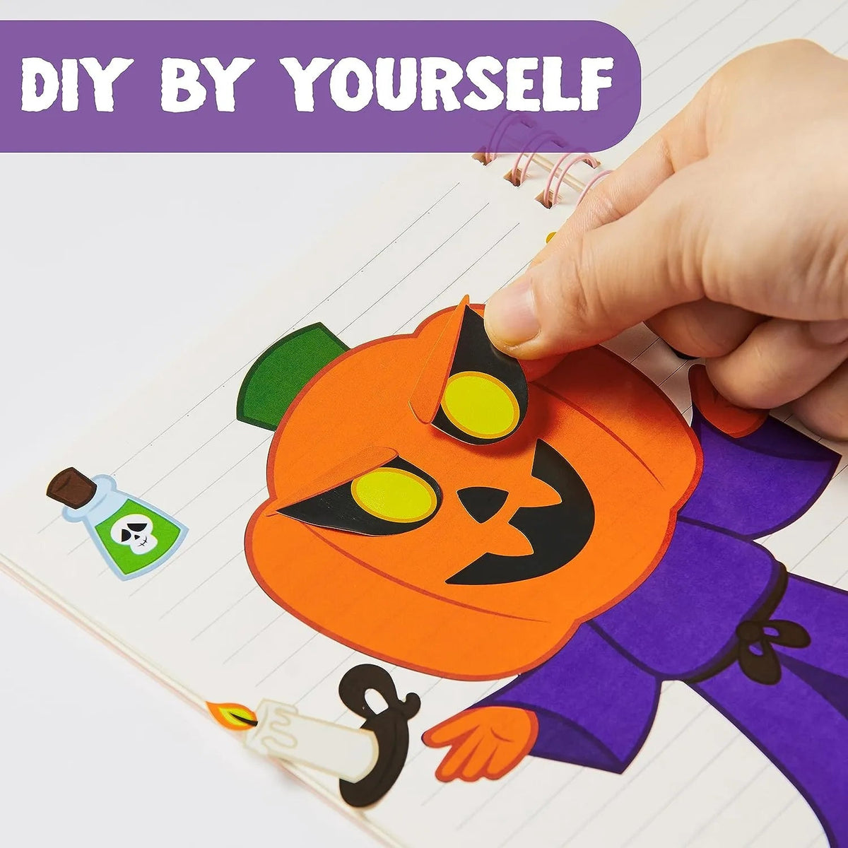 JOYIN 45-Piece Halloween Make-A-Face Stickers for Party Decorations