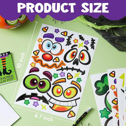JOYIN 48-Pack Halloween Pumpkin Stickers for Parties and School Activities