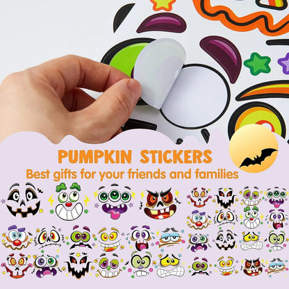 JOYIN 48-Pack Halloween Pumpkin Stickers for Parties and School Activities