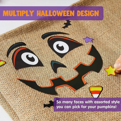 JOYIN 48-Pack Halloween Pumpkin Stickers for Parties and School Activities