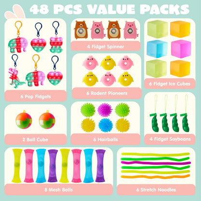 JOYIN 48-Piece Prefilled Easter Eggs with Assorted Toys