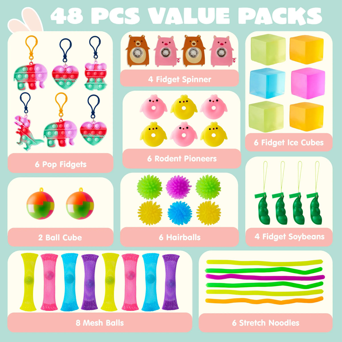 JOYIN 48-Piece Prefilled Easter Eggs with Assorted Toys