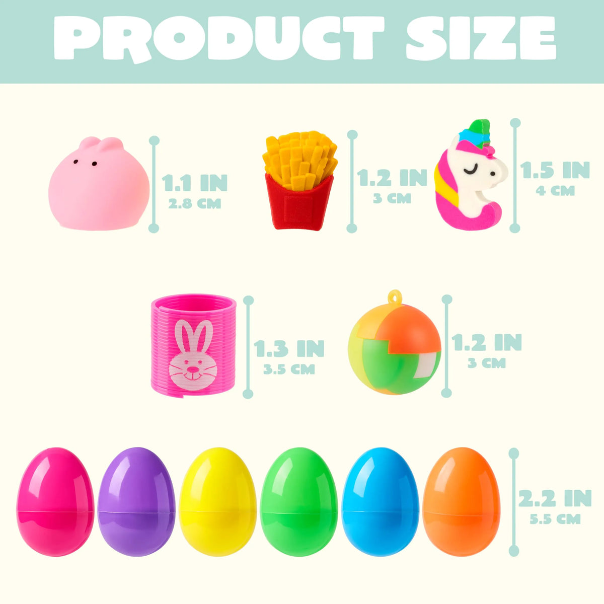 JOYIN 48-Piece Prefilled Easter Eggs with Assorted Toys
