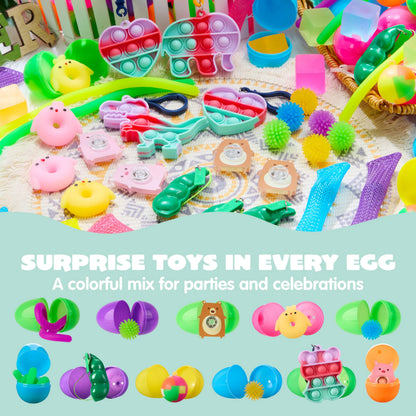 JOYIN 48-Piece Prefilled Easter Eggs with Assorted Toys