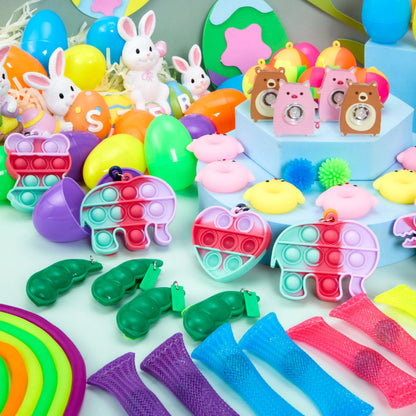 JOYIN 48-Piece Prefilled Easter Eggs with Assorted Toys