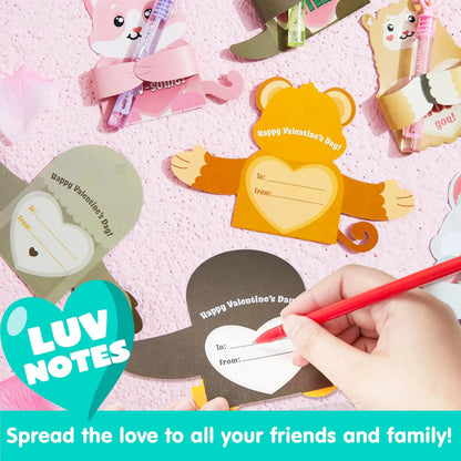 JOYIN 48 Pack Valentine's Day Greeting Cards with Candy Holders for Kids, Holiday Rewards and Prizes