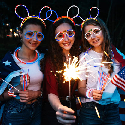 JOYIN 4th of July Patriotic Glow Sticks (120 Count)
