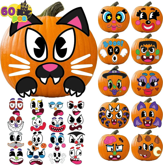 JOYIN 60-Pack Halloween Pumpkin Stickers