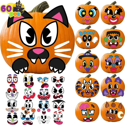 JOYIN 60-Pack Halloween Pumpkin Stickers