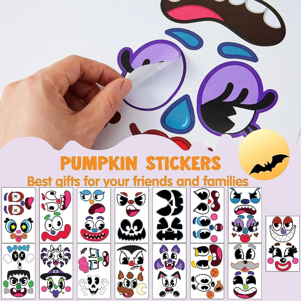 JOYIN 60-Pack Halloween Pumpkin Stickers