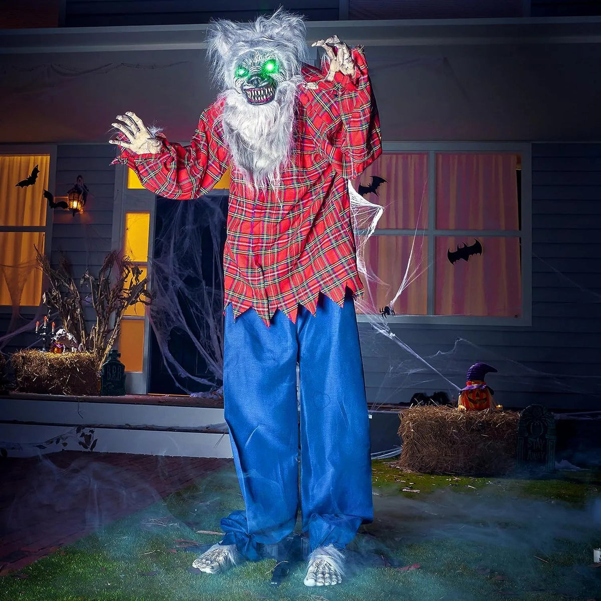 JOYIN 63-Inch Animated Standing Werewolf for Halloween