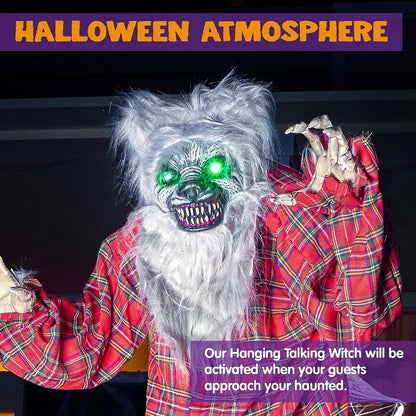 JOYIN 63-Inch Animated Standing Werewolf for Halloween