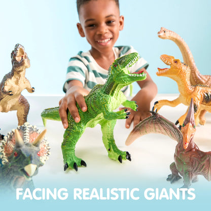 JOIN 6-Piece Large Soft Dinosaur Toy Set for Toddlers