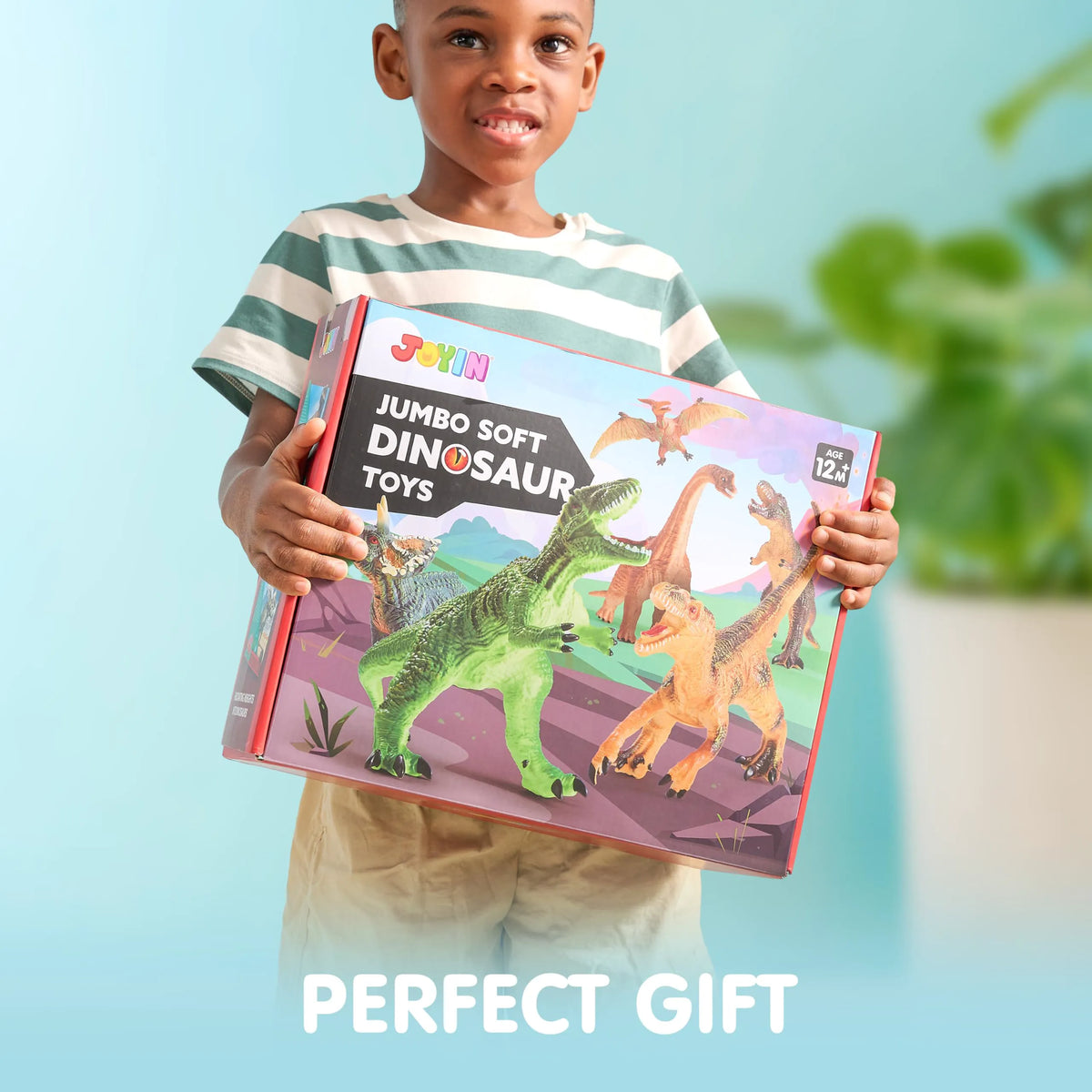 JOIN 6-Piece Large Soft Dinosaur Toy Set for Toddlers