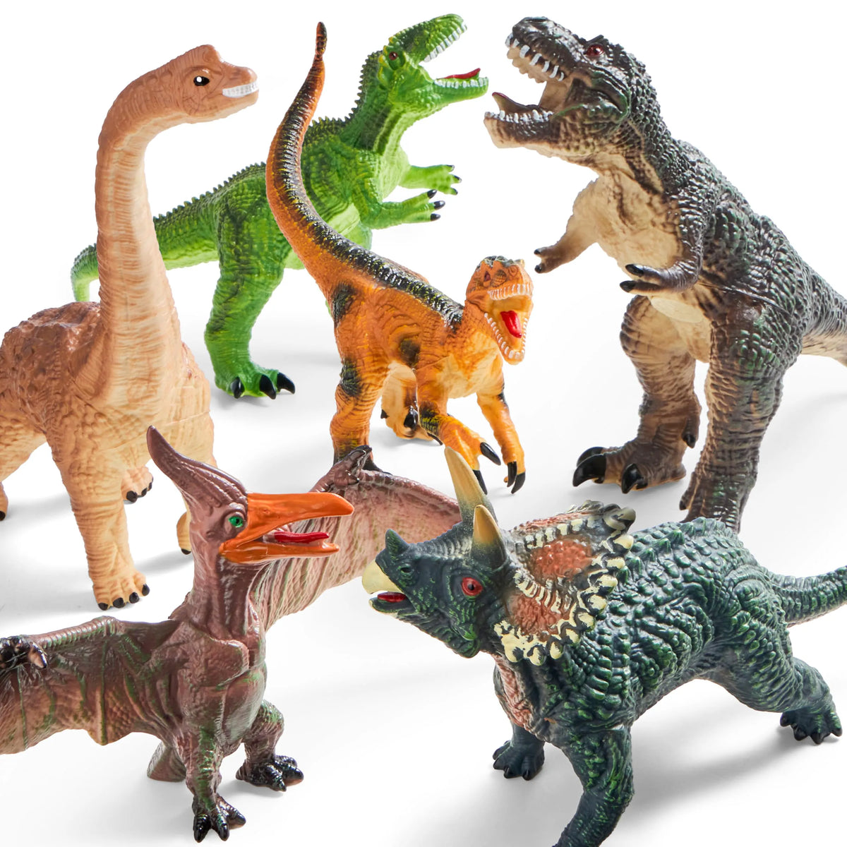 JOIN 6-Piece Large Soft Dinosaur Toy Set for Toddlers