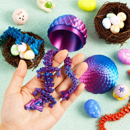 JOYIN 8-Pack 3D Printed Dragon Eggs with Laser Color Dragon