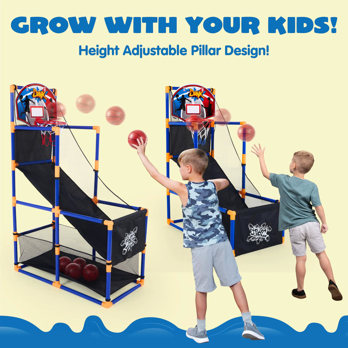 JOYIN Arcade Basketball Game Set with 4 Balls for Kids
