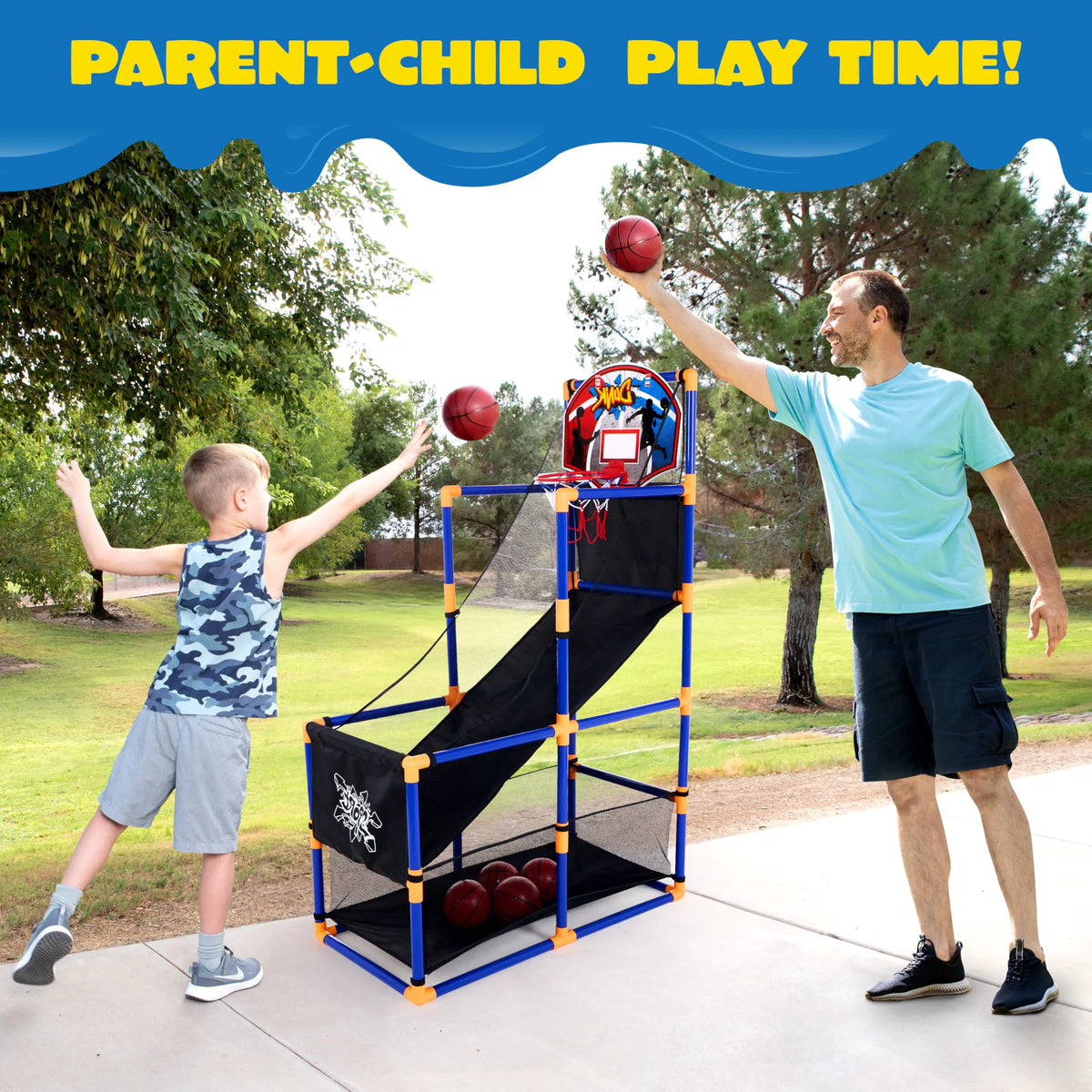 JOYIN Arcade Basketball Game Set with 4 Balls for Kids