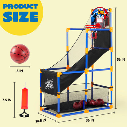 JOYIN Arcade Basketball Game Set with 4 Balls for Kids