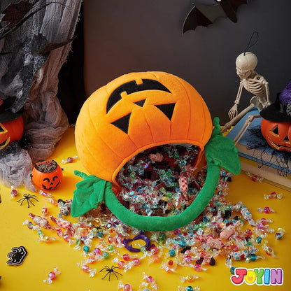 JOYIN Halloween Pumpkin Plush Tote Bag for Trick or Treat Candy
