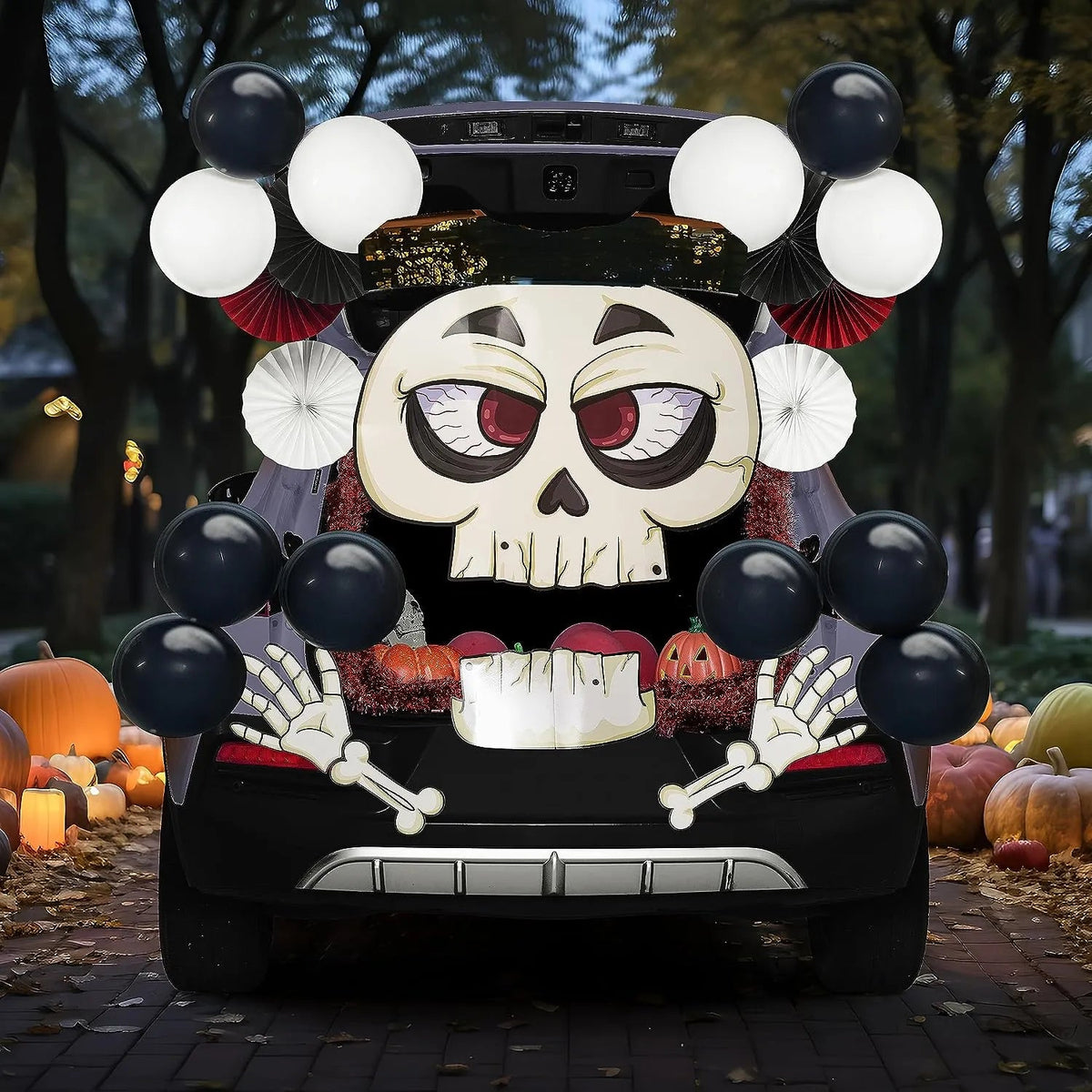 JOYIN Halloween Trunk-or-Treat Car Decorations Kit with Skeleton Design