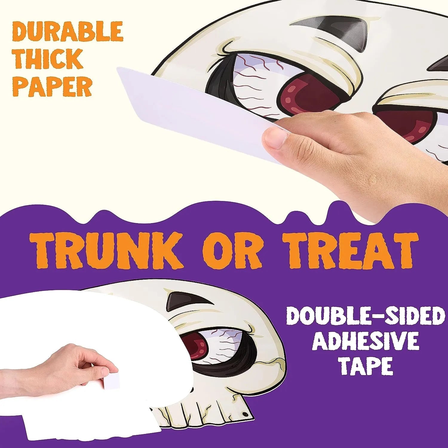 JOYIN Halloween Trunk-or-Treat Car Decorations Kit with Skeleton Design