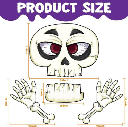 JOYIN Halloween Trunk-or-Treat Car Decorations Kit with Skeleton Design