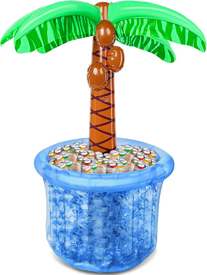 JOYIN 60-Inch Blue Inflatable Palm Tree Cooler