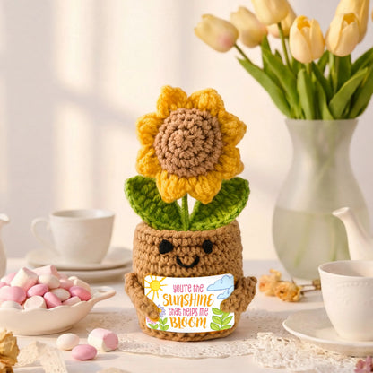 JOYIN Mini Sunflower Doll with Card, Funny Gift for Mom and Dad