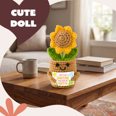 JOYIN Mini Sunflower Doll with Card, Funny Gift for Mom and Dad