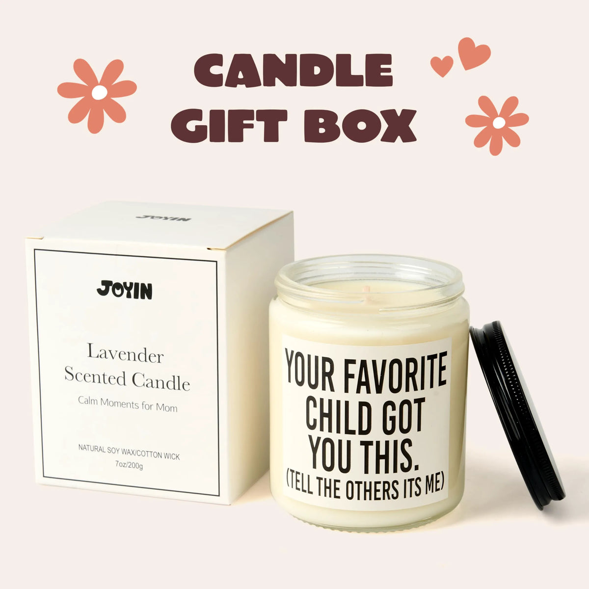 JOYIN Mother's Day Gifts for Mom, Lavender Scented Candle for Wife Women