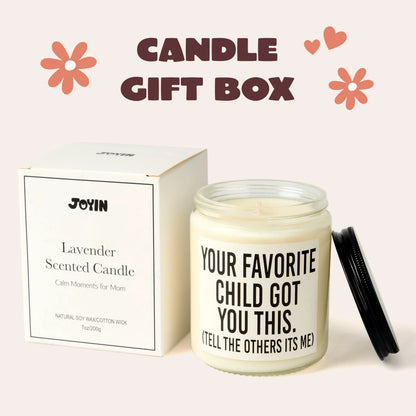 JOYIN Mother's Day Gifts for Mom, Lavender Scented Candle for Wife Women