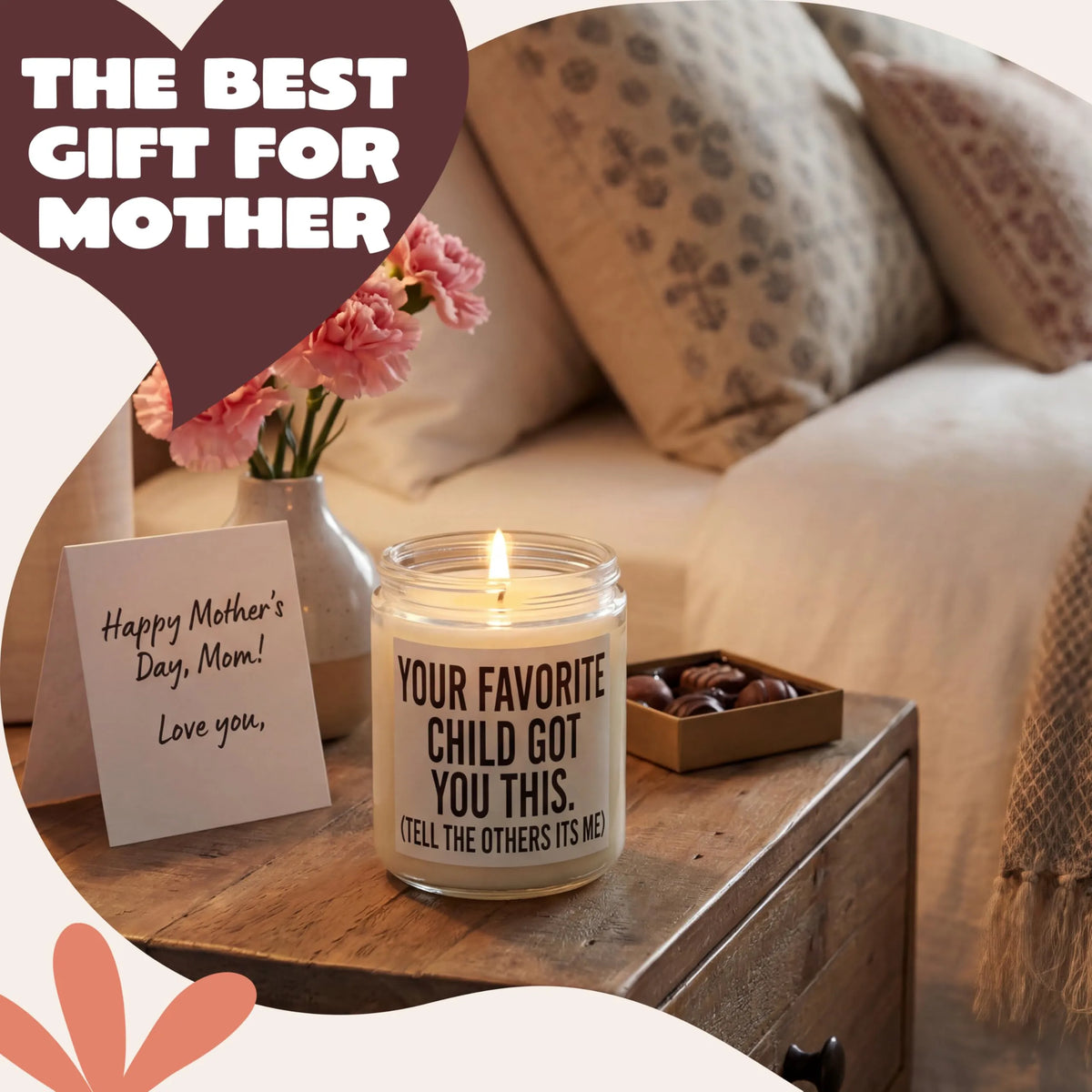 JOYIN Mother's Day Gifts for Mom, Lavender Scented Candle for Wife Women