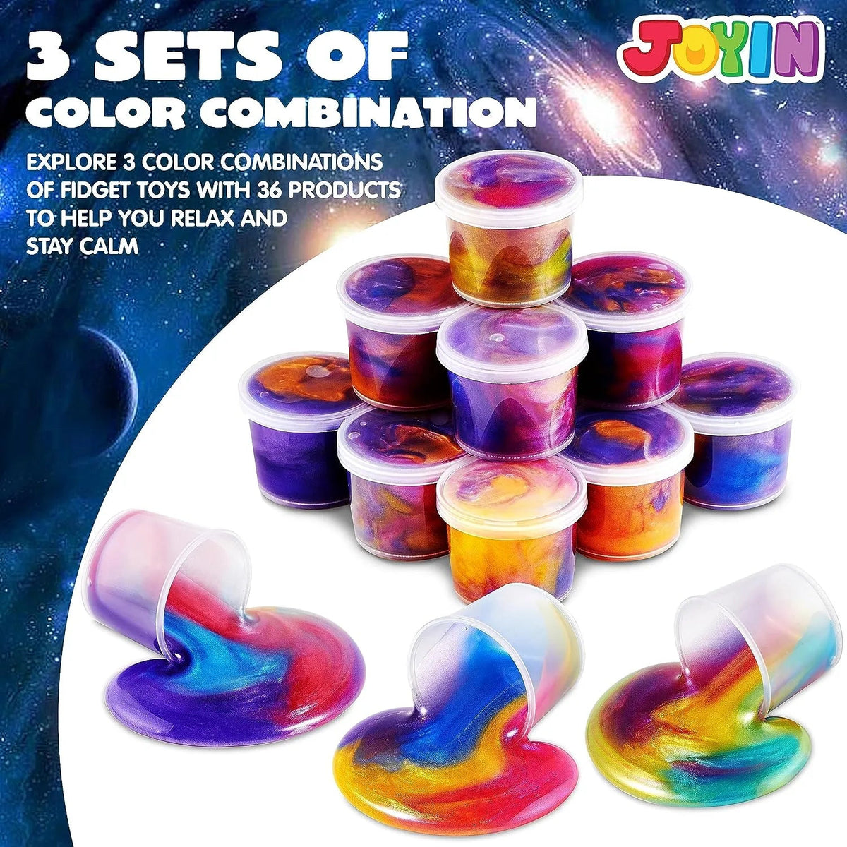 JOYIN 4 Pack Halloween Pop Tubes Fidget Toys for Kids